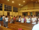 Momento de louvor, pregação, cura e libertação na Paróquia N. S. do R. de fátima, serra, E.S.