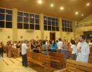 Momento de louvor, pregação, cura e libertação na Paróquia N. S. do R. de fátima, serra, E.S.